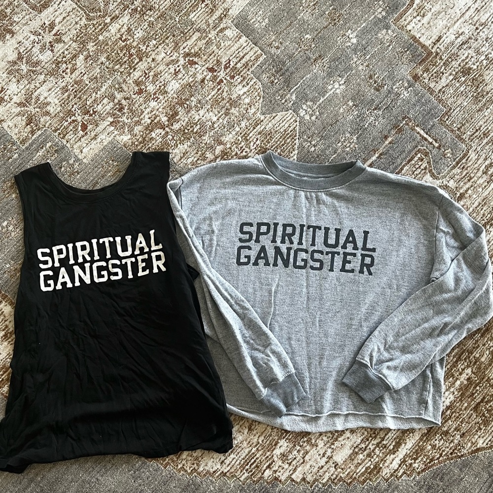 Spiritual Gangster cropped sweatshirt & sleeveless tank